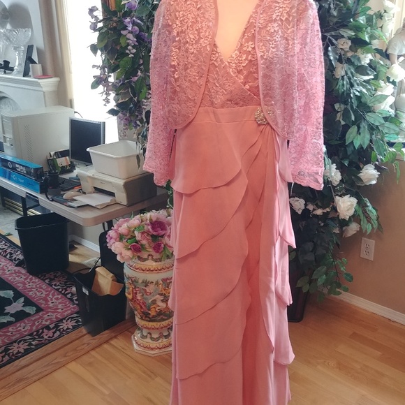 DARK ROSE FORMAL 2PC JACKET & DRESS 2X - Picture 1 of 6
